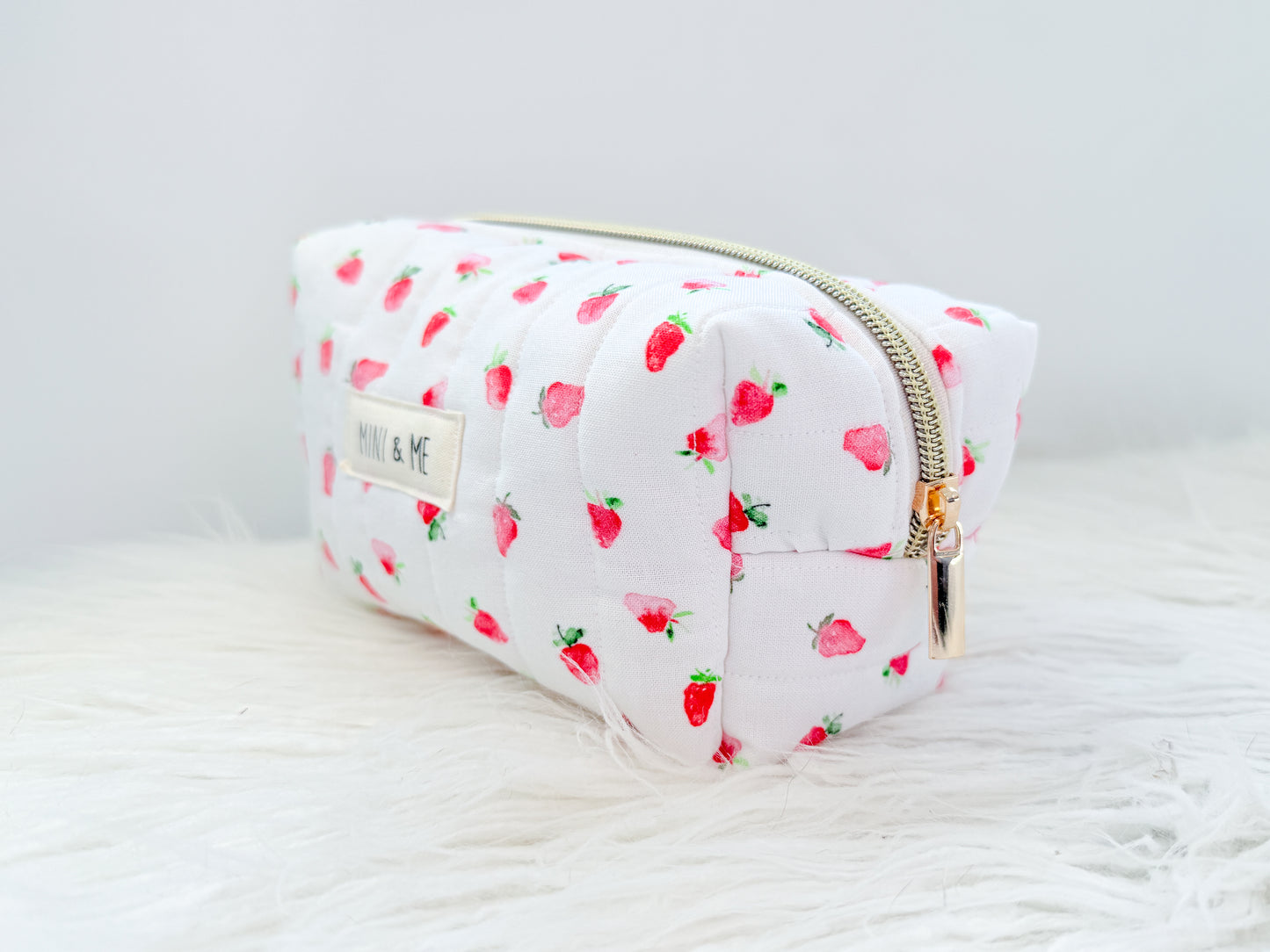 Strawberry Quilted Everything Pouch
