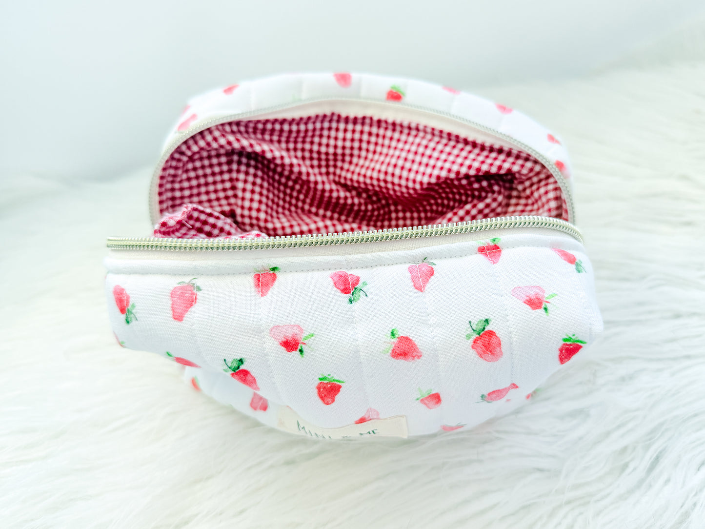 Strawberry Quilted Everything Pouch