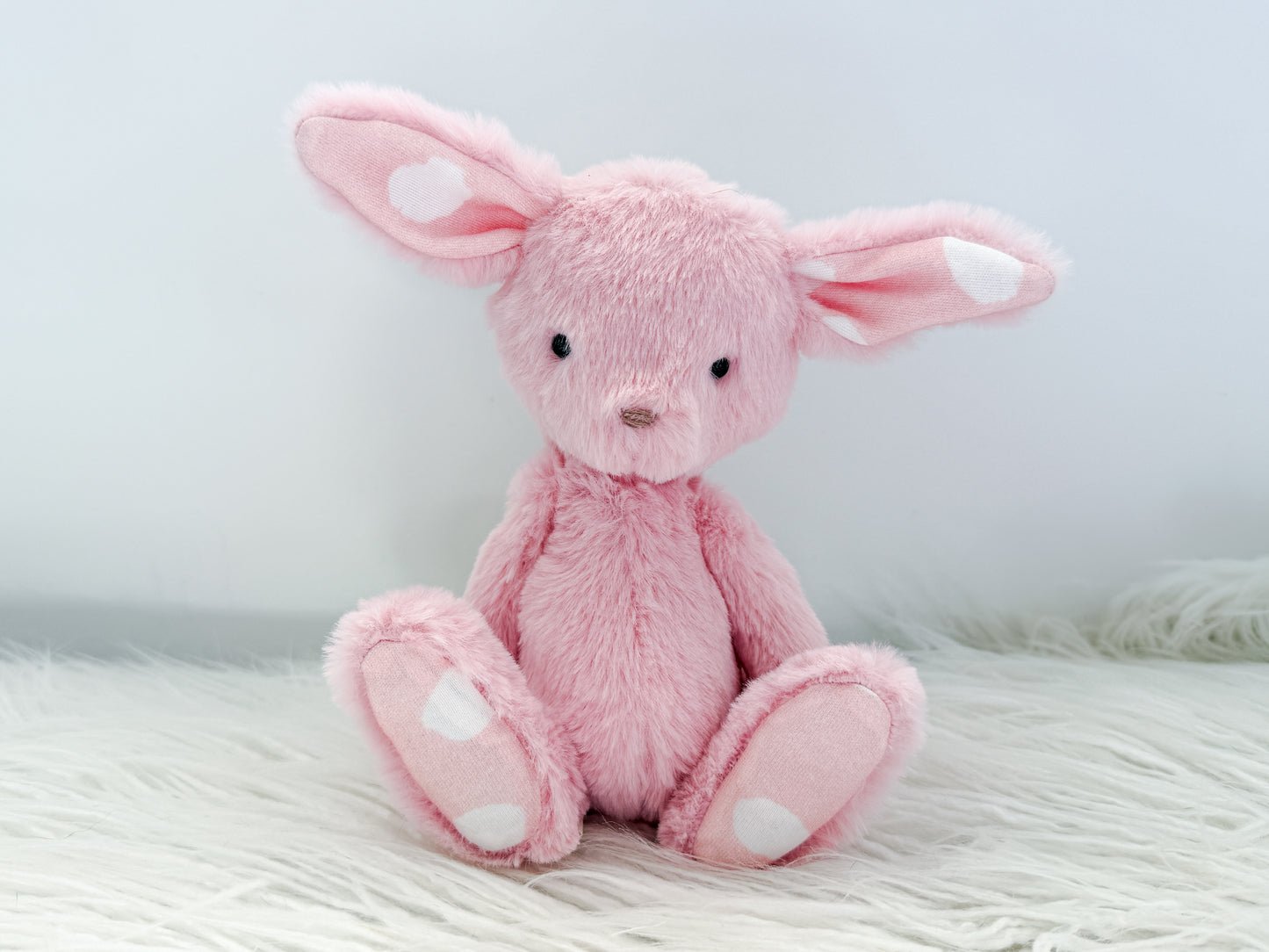 Mini Minky Snuggle Bunny in Blush Pink