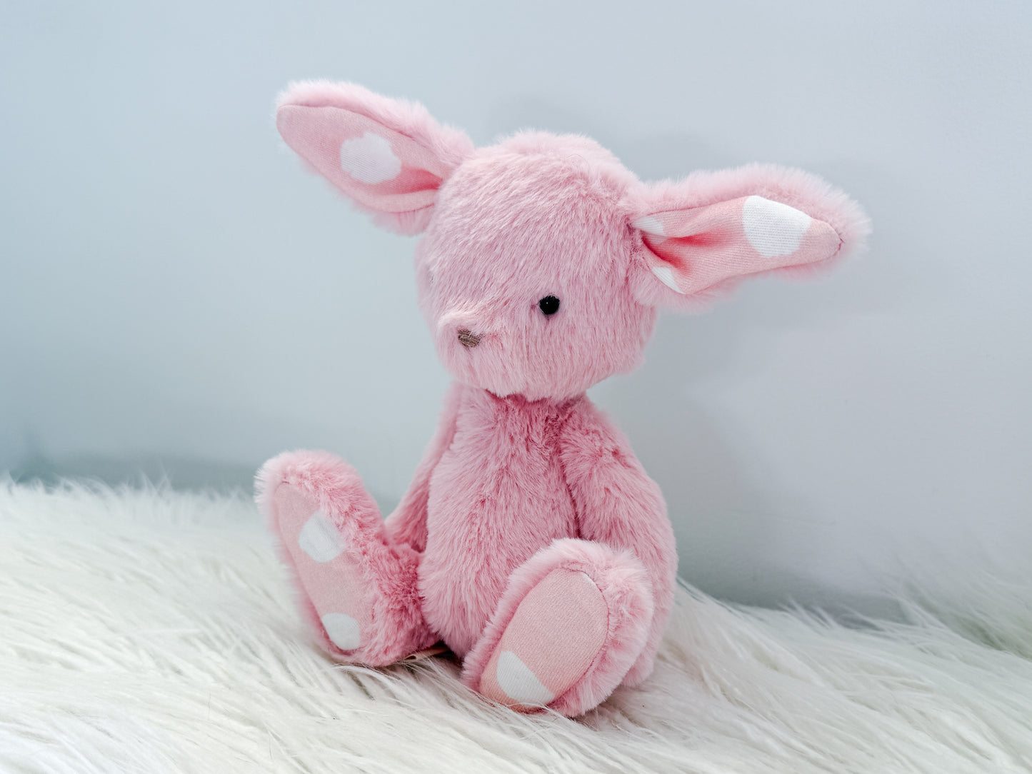 Mini Minky Snuggle Bunny in Blush Pink