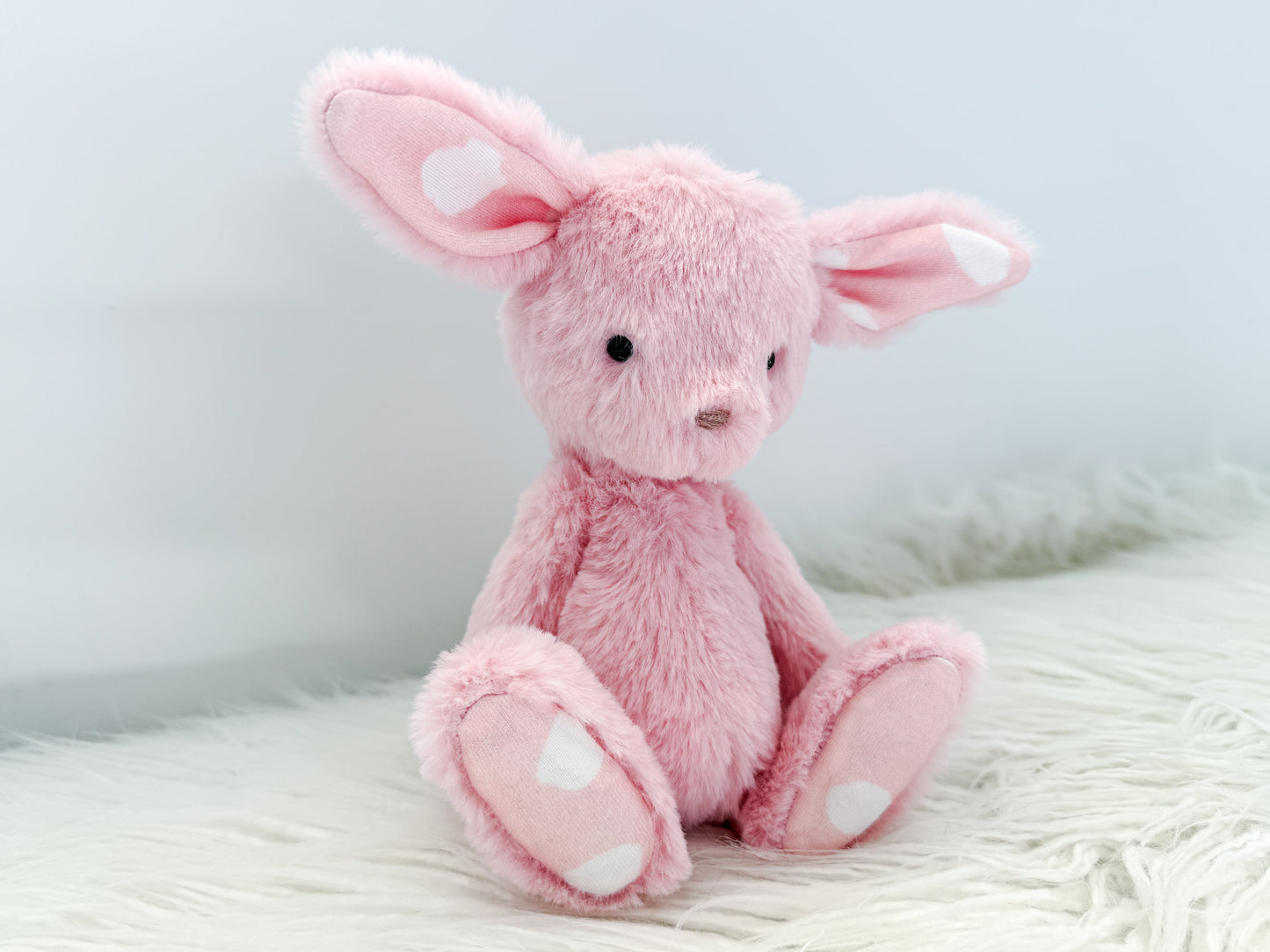 Mini Minky Snuggle Bunny in Blush Pink