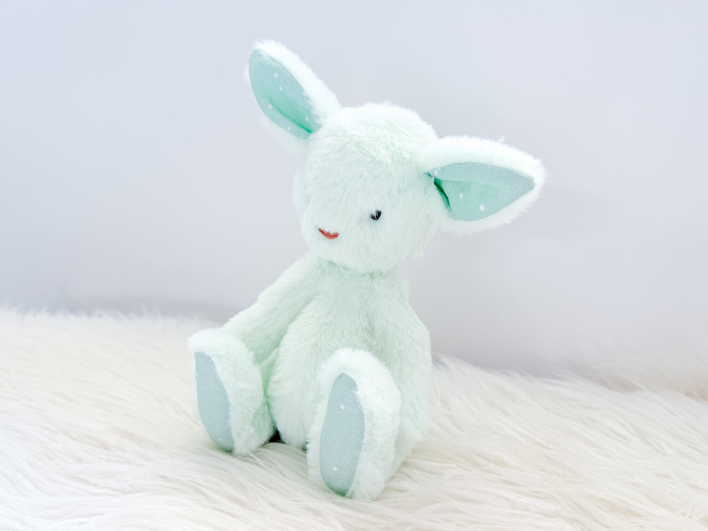 Mini Minky Snuggle Bunny in Mint Green