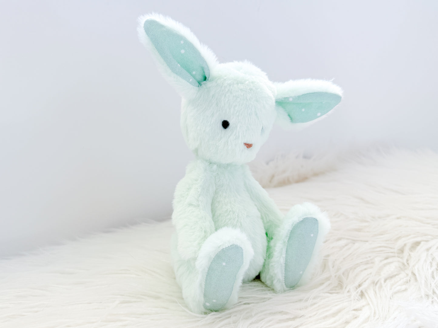 Mini Minky Snuggle Bunny in Mint Green