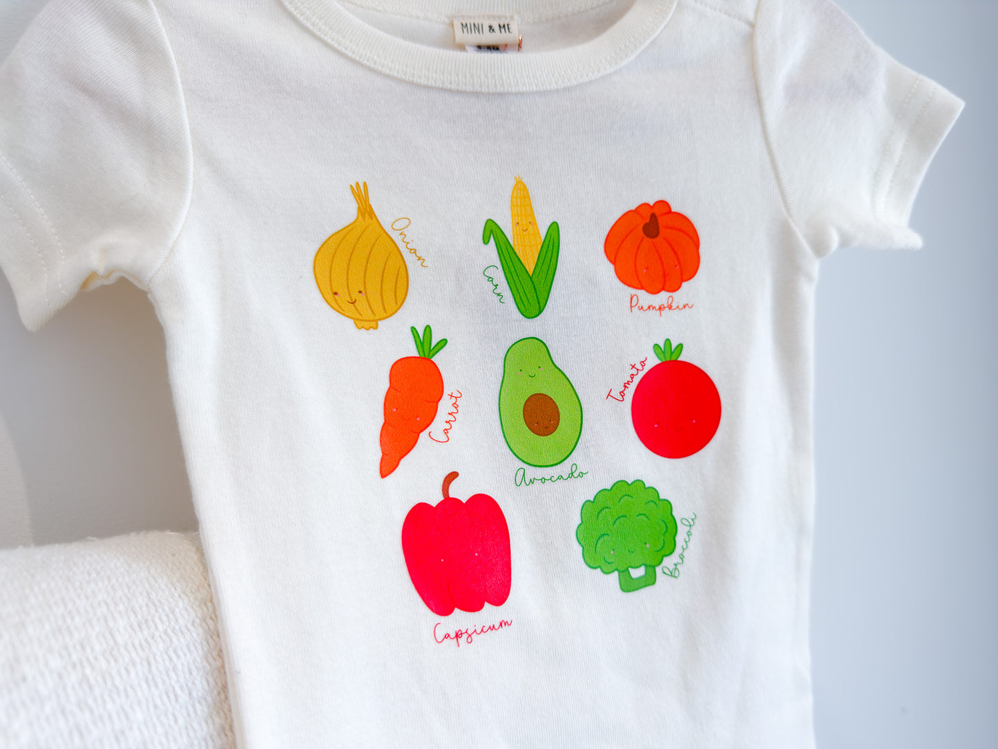 Organic Cotton Baby T-shirt – Veggie Garden