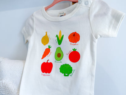 Organic Cotton Baby T-shirt – Veggie Garden