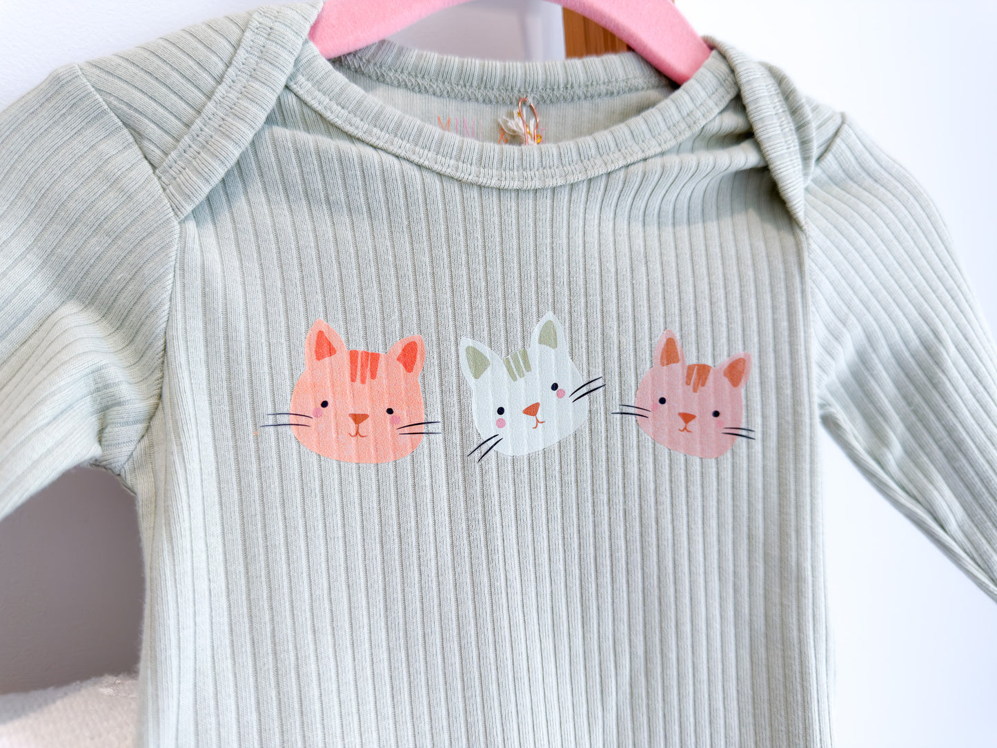 Organic Sage Rib Baby Bodysuit – Kitty Trio