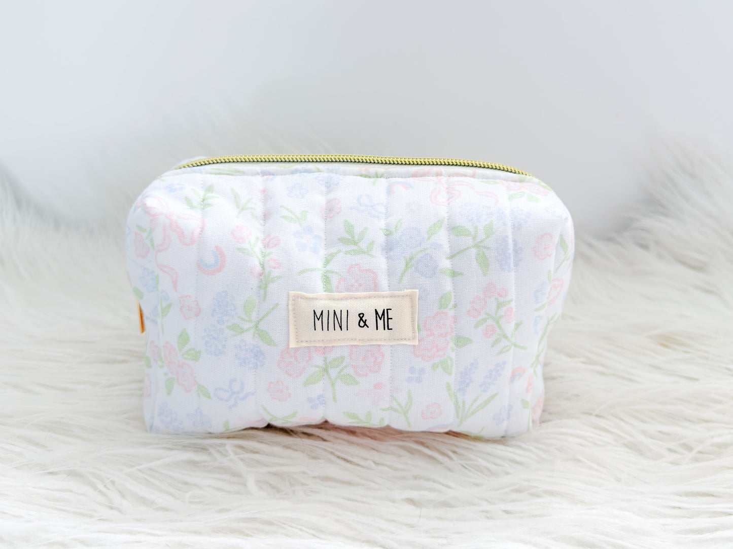 Pastel Meadow Bloom Quilted Everything Pouch