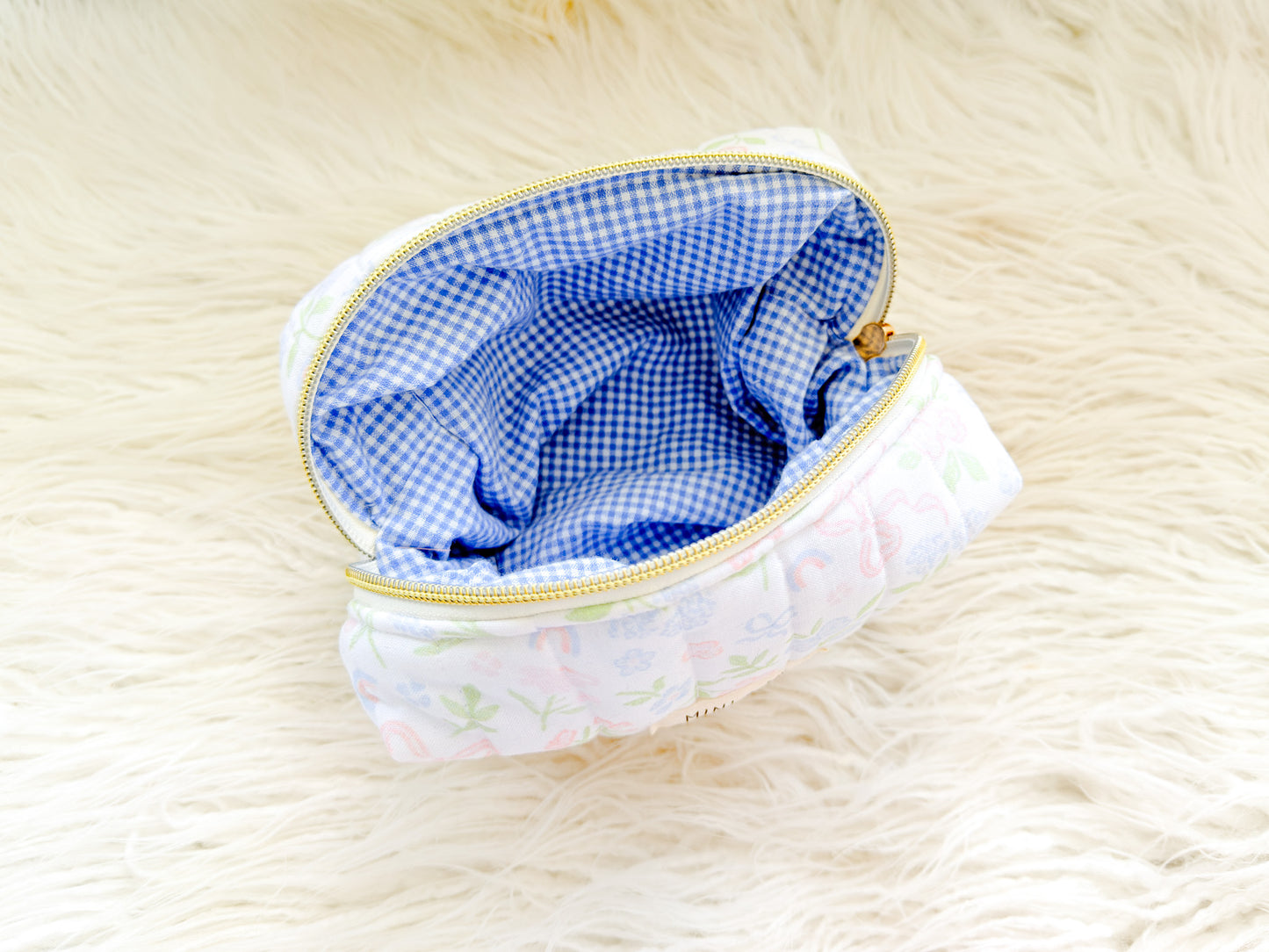 Pastel Meadow Bloom Quilted Everything Pouch