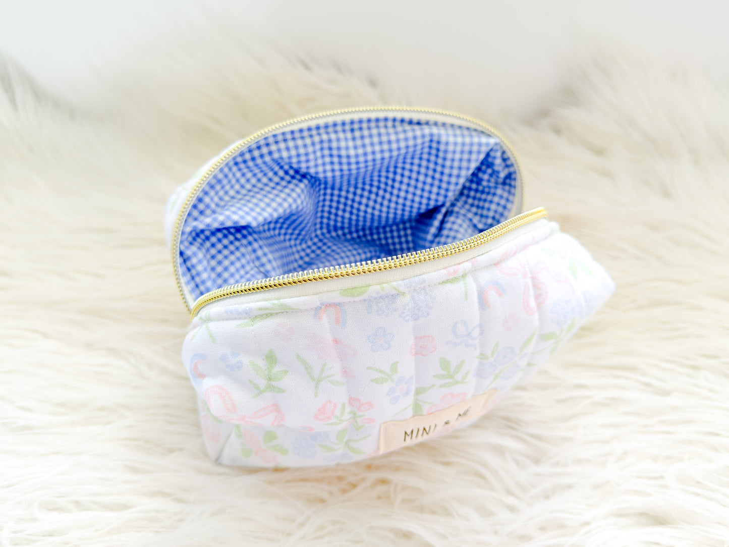 Pastel Meadow Bloom Quilted Everything Pouch