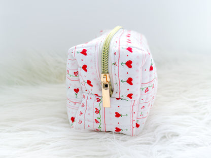 Love Letters Quilted Everything Pouch