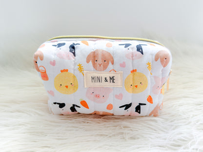 Farmyard Friends Quilted Everything Pouch – Mini & Me Original Print