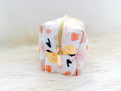 Farmyard Friends Quilted Everything Pouch – Mini & Me Original Print