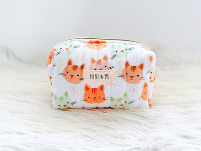 Meow Meadow Quilted Everything Pouch – Mini & Me Original Print