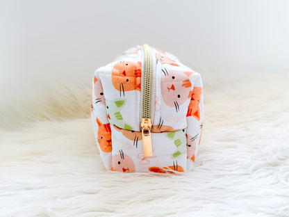 Meow Meadow Quilted Everything Pouch – Mini & Me Original Print