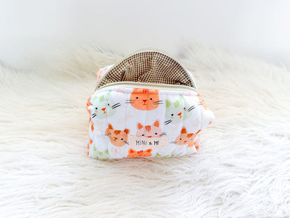 Meow Meadow Quilted Everything Pouch – Mini & Me Original Print