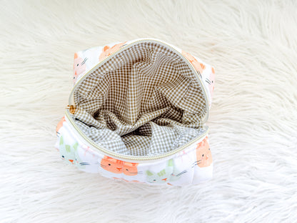 Meow Meadow Quilted Everything Pouch – Mini & Me Original Print