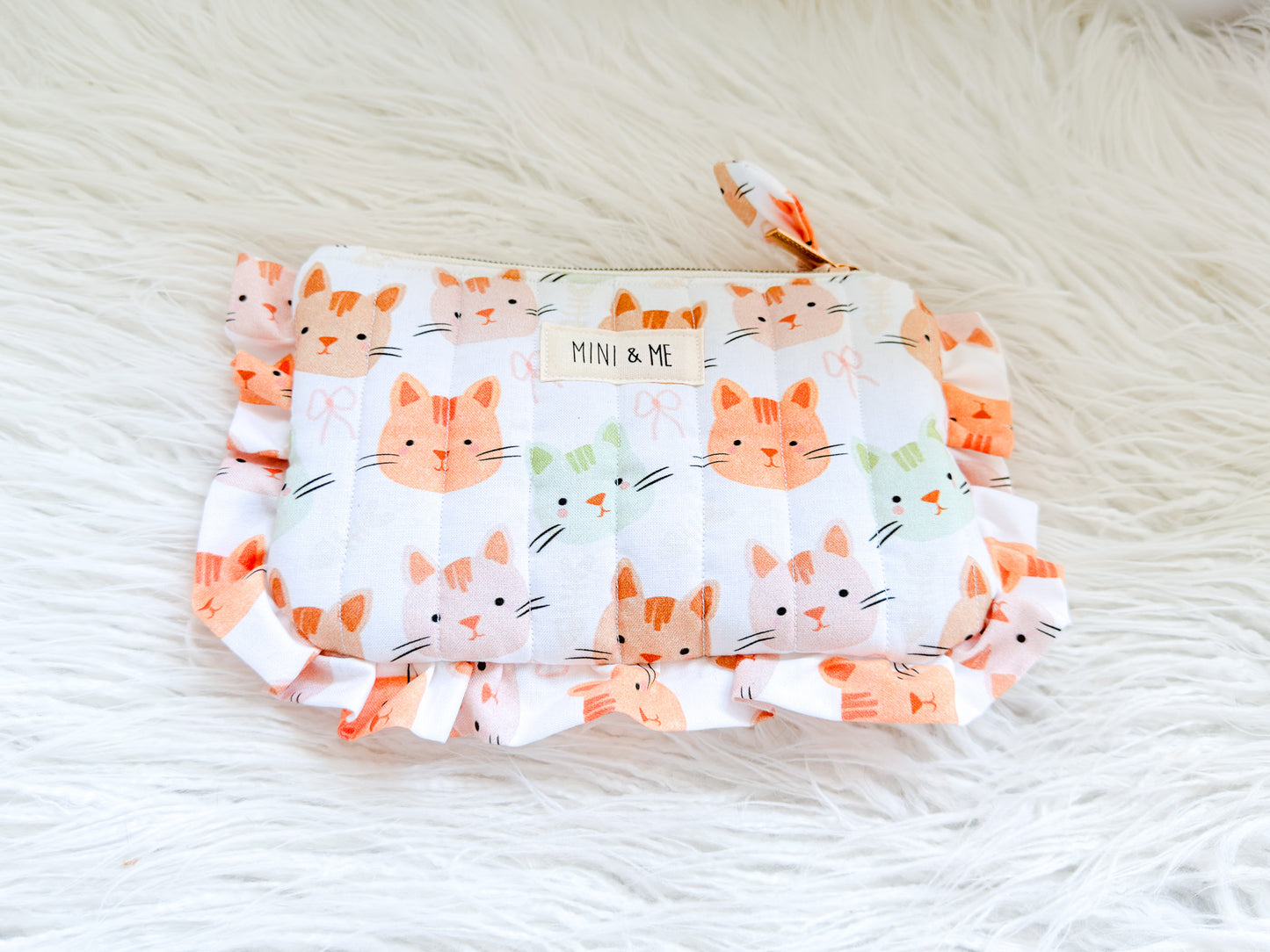 Meow Meadow Ruffle Pouch – Mini & Me Original Print
