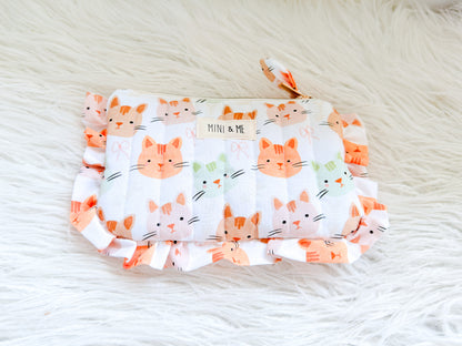Meow Meadow Ruffle Pouch – Mini & Me Original Print
