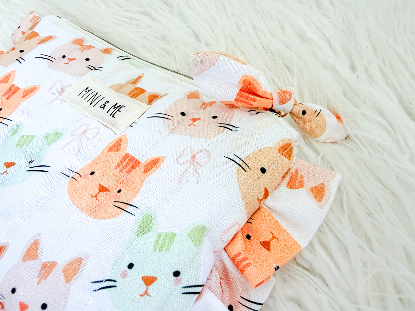 Meow Meadow Ruffle Pouch – Mini & Me Original Print
