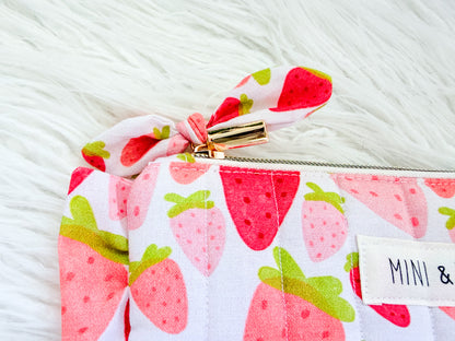 Strawberry Fields Ruffle Pouch – Mini & Me Original Print