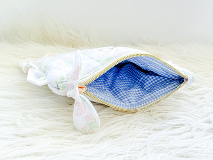 Pastel Meadow Bloom Ruffle Pouch