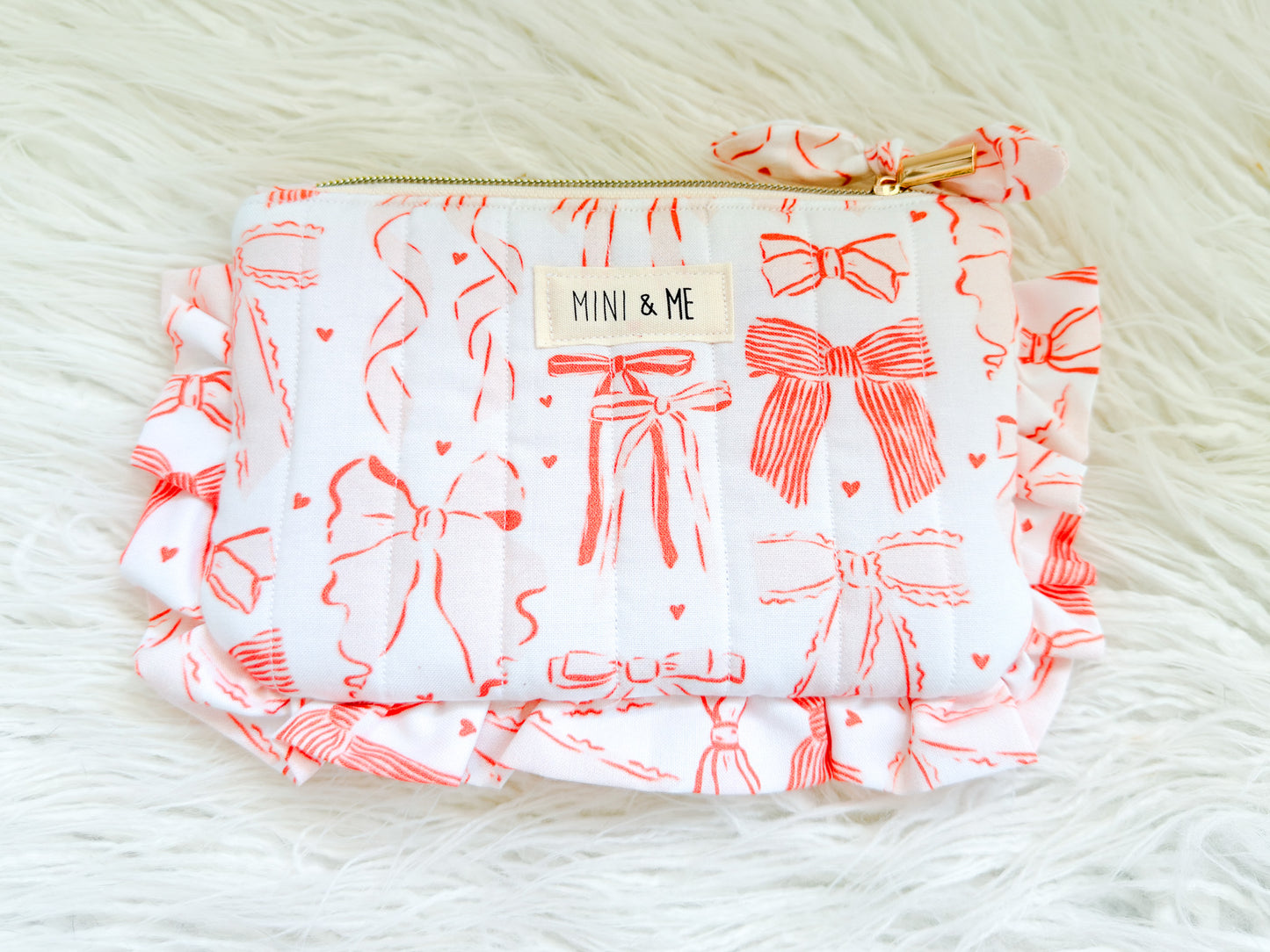 Cherry Bow Ruffle Pouch