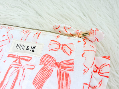 Cherry Bow Ruffle Pouch