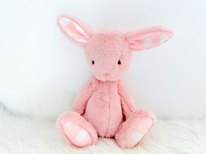 Blush Polka Dot Snuggle Bunny