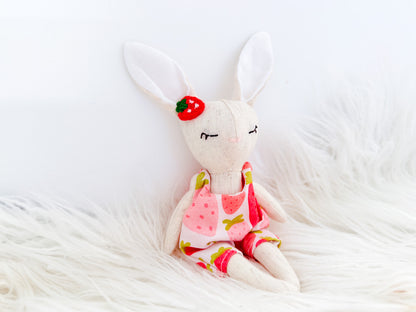 Strawberry & Cream Linen Bunny