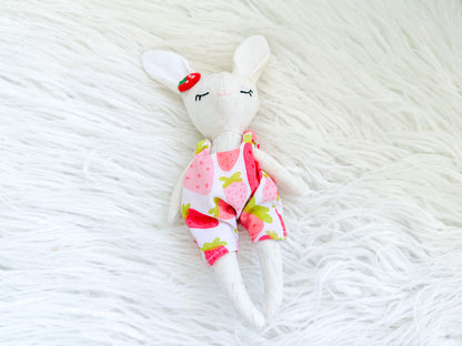Strawberry & Cream Linen Bunny