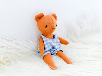 Honey & Gingham Linen Bear