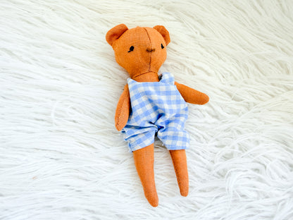 Honey & Gingham Linen Bear