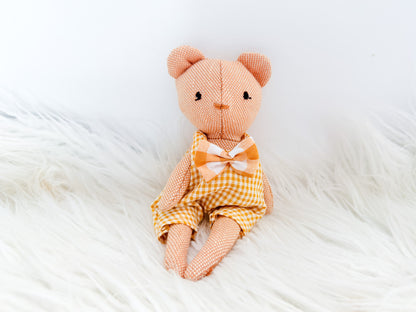 Marigold & Gingham Linen Bear
