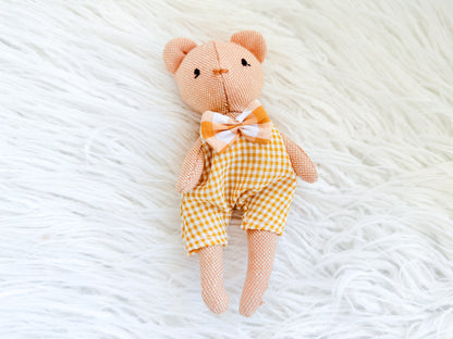 Marigold & Gingham Linen Bear
