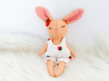 Strawberry Patch Linen Bunny