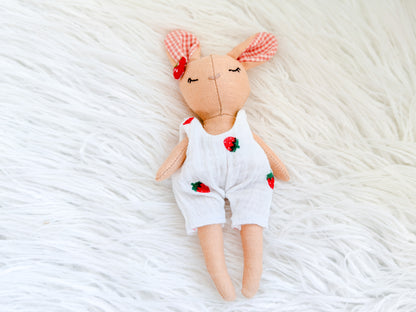 Strawberry Patch Linen Bunny