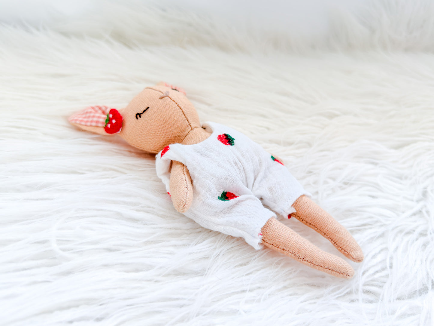 Strawberry Patch Linen Bunny