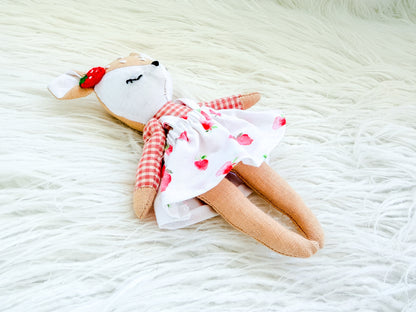 Strawberry Picnic Linen Fawn