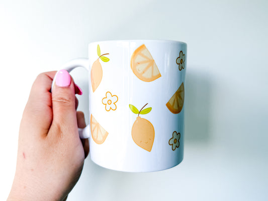 11oz Ceramic Mug - Cute Lemons