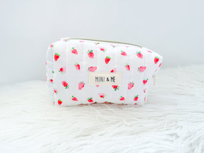 Strawberry Quilted Everything Pouch