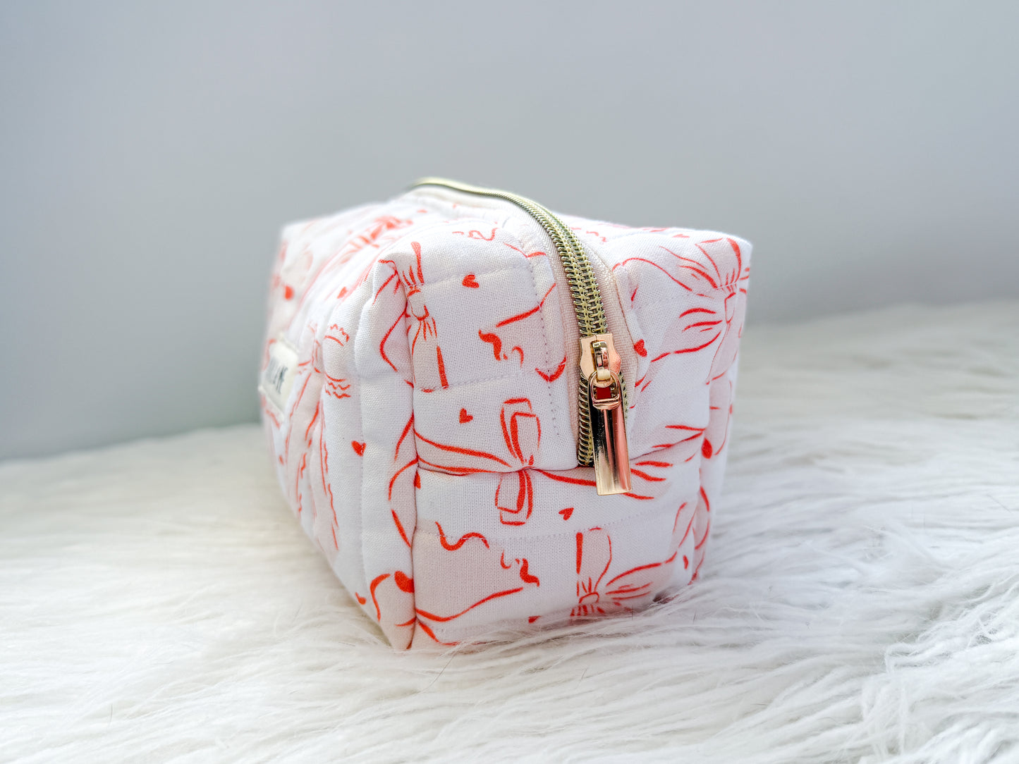 Pink Bows Quilted Everything Pouch