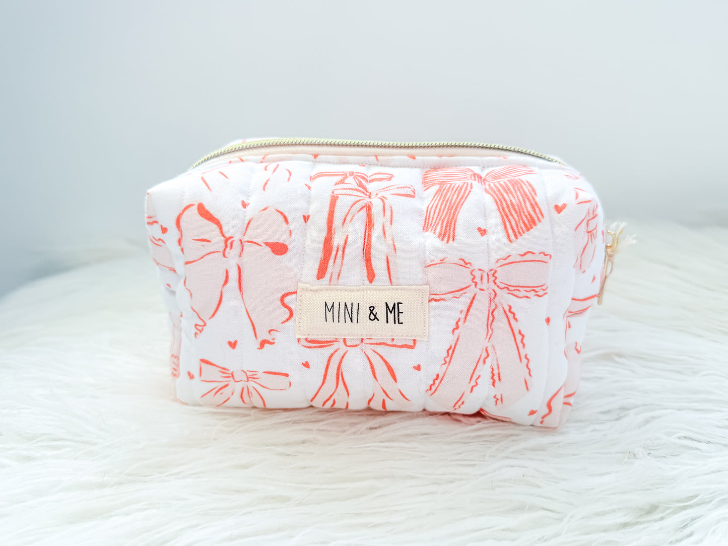 Pink Bows Quilted Everything Pouch