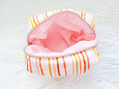 Sunset Stripes Quilted Everything Pouch