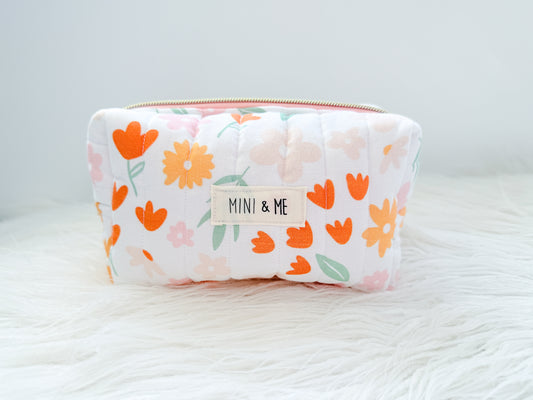 Spring Blooms Quilted Everything Pouch