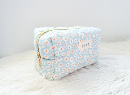 Blue Daisy Quilted Everything Pouch