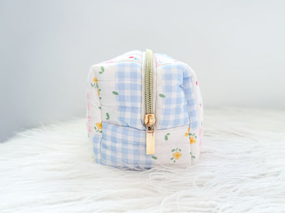 Patchwork Gingham Quilted Everything Pouch
