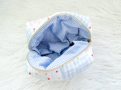 Patchwork Gingham Quilted Everything Pouch