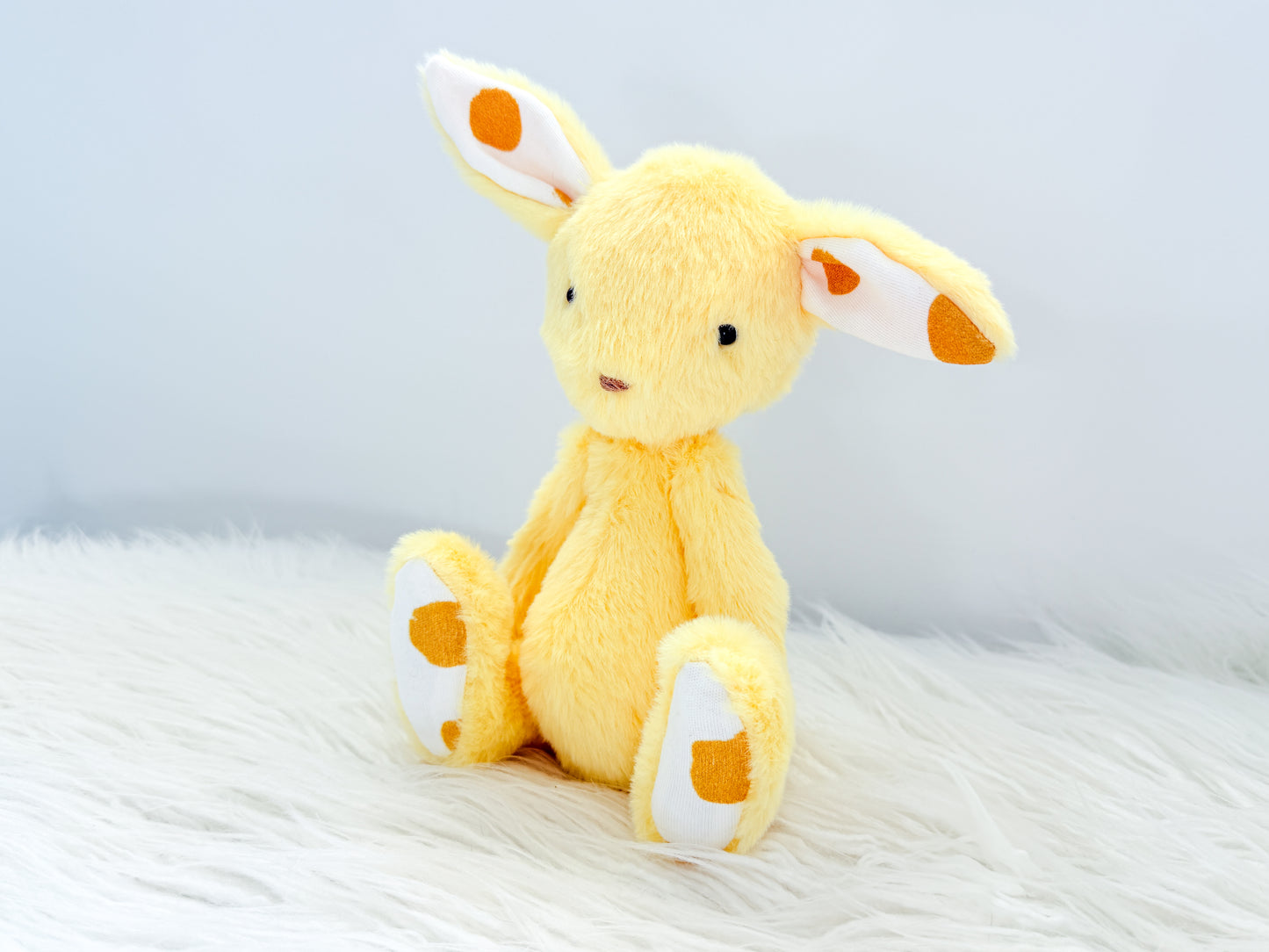Mini Minky Snuggle Bunny in Duck Yellow
