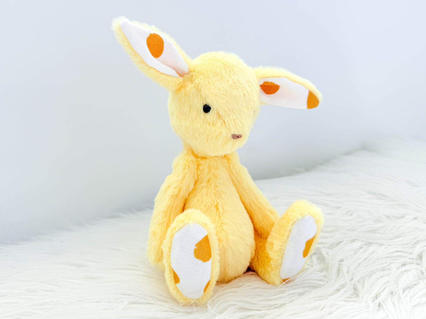 Mini Minky Snuggle Bunny in Duck Yellow