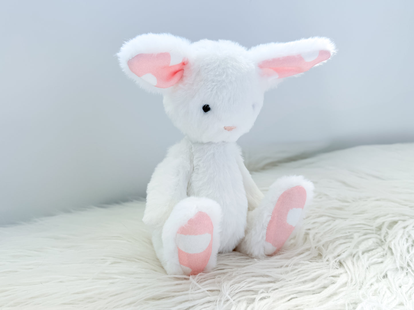 Mini Minky Snuggle Bunny in Snow